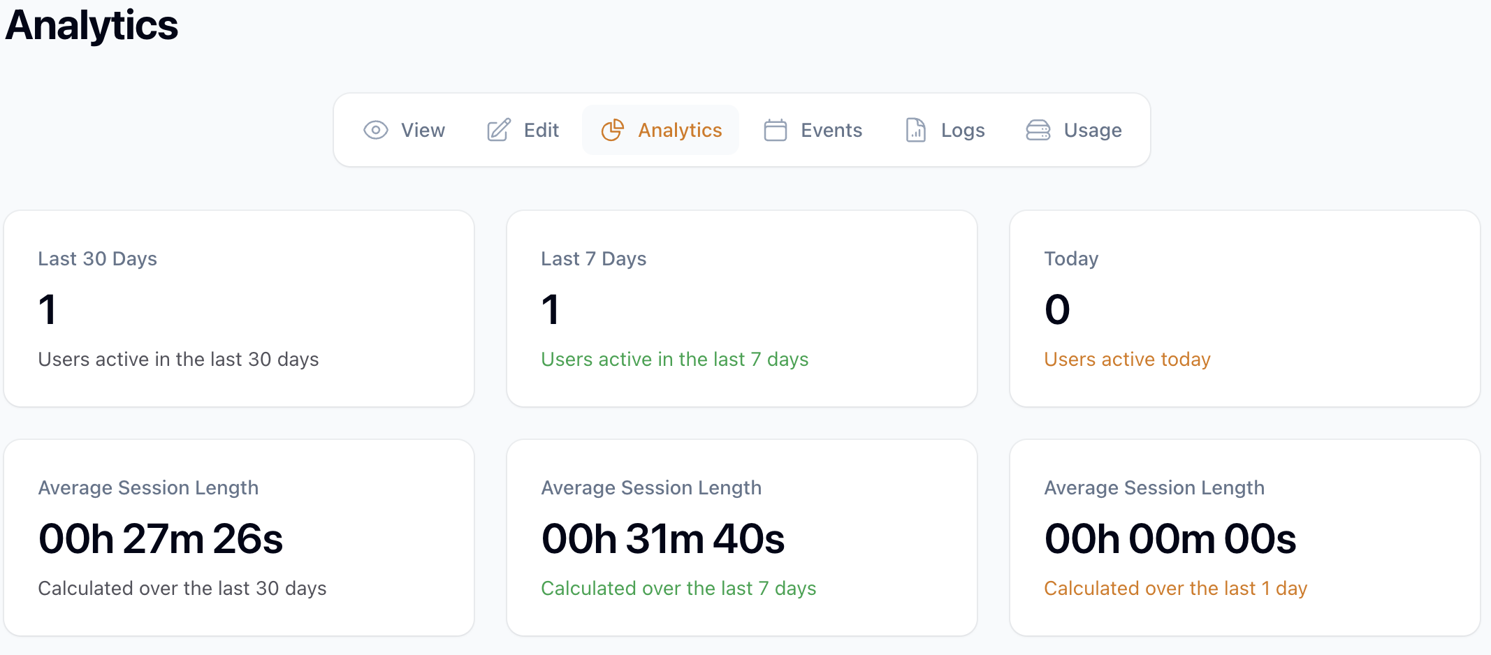 Analytics (light)