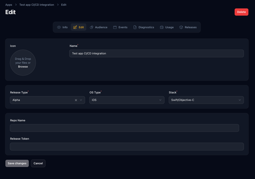 AppAmbit release information (dark)