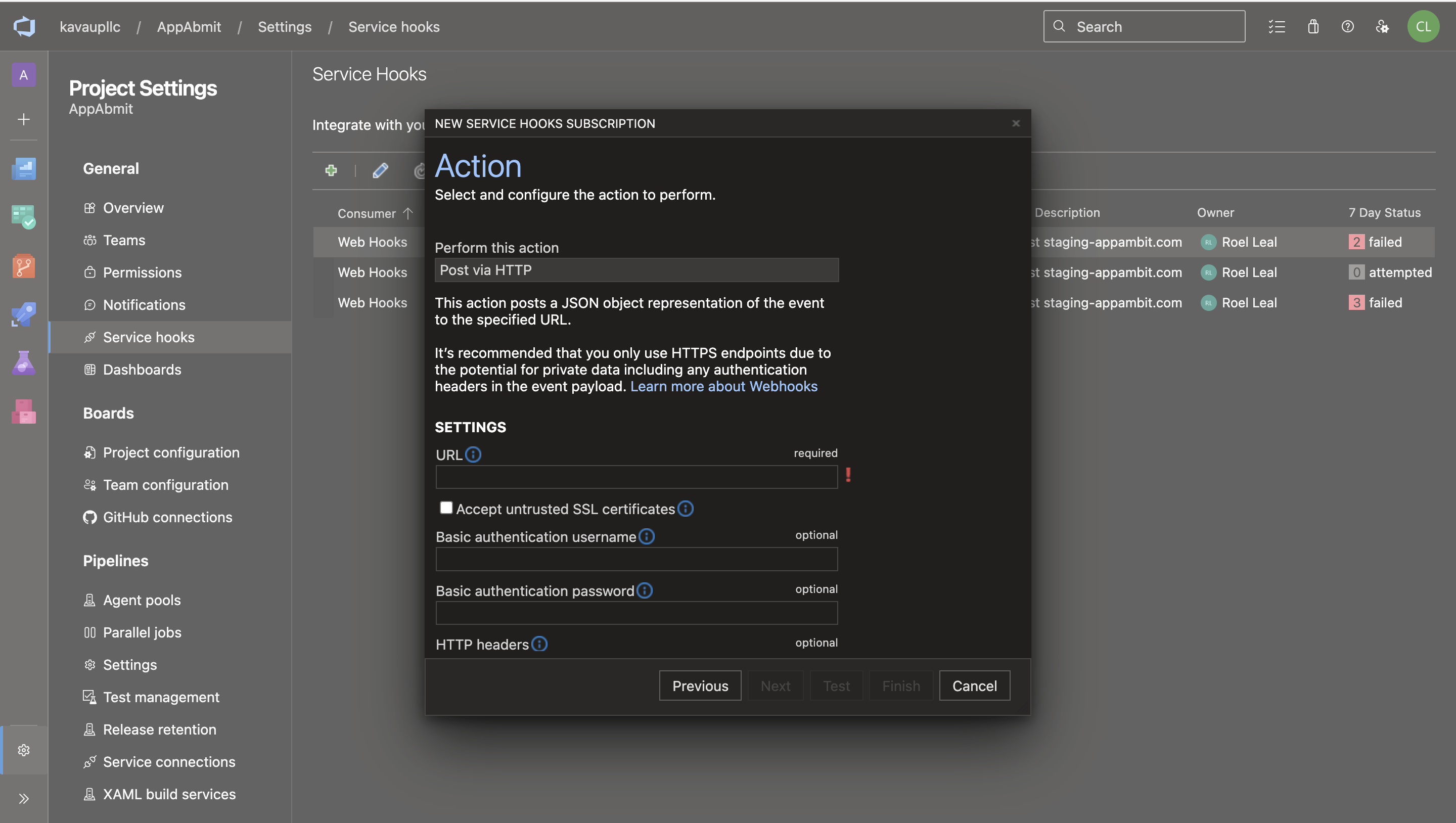 Webhook security (dark)