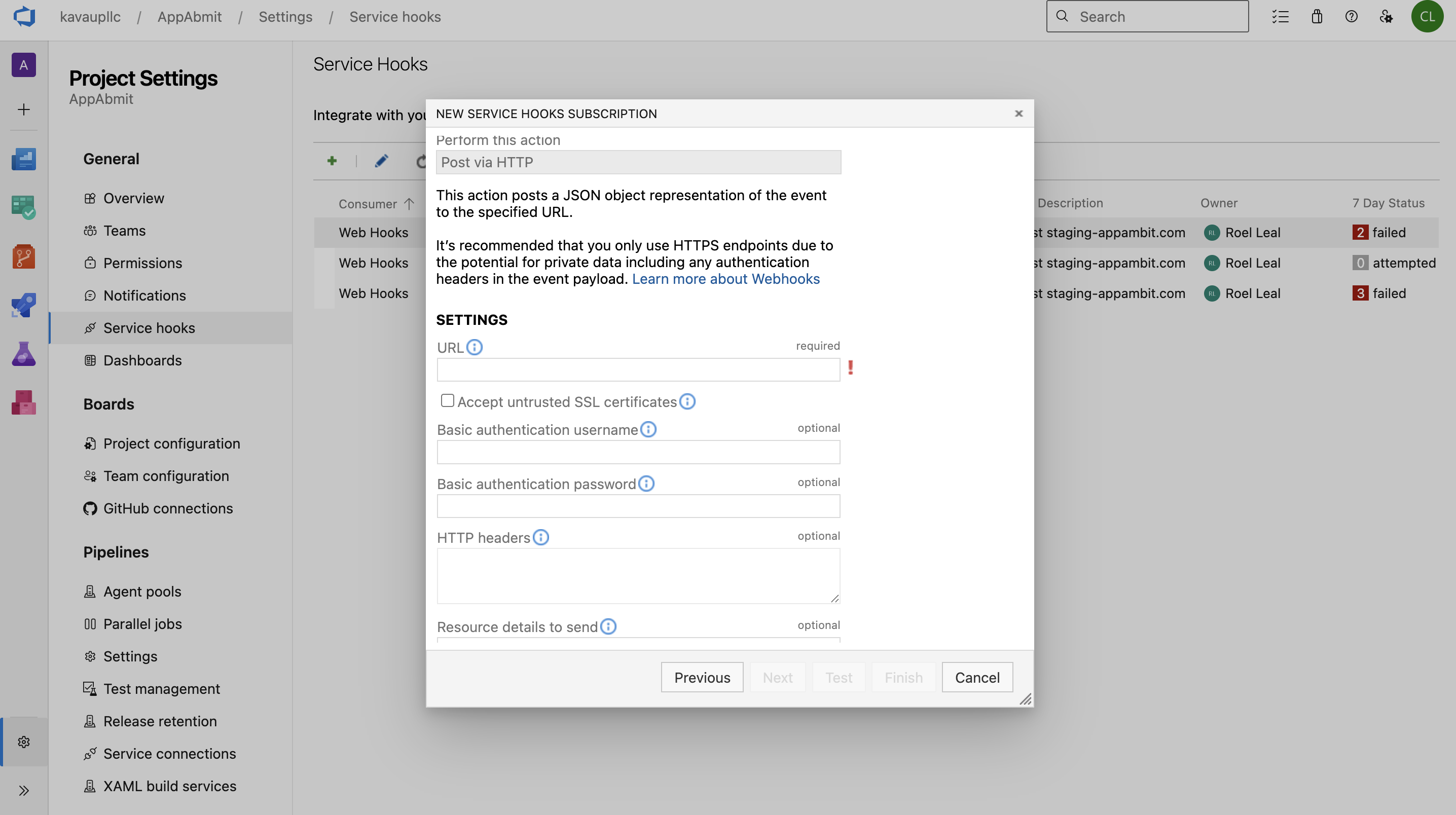 Webhook security (light)