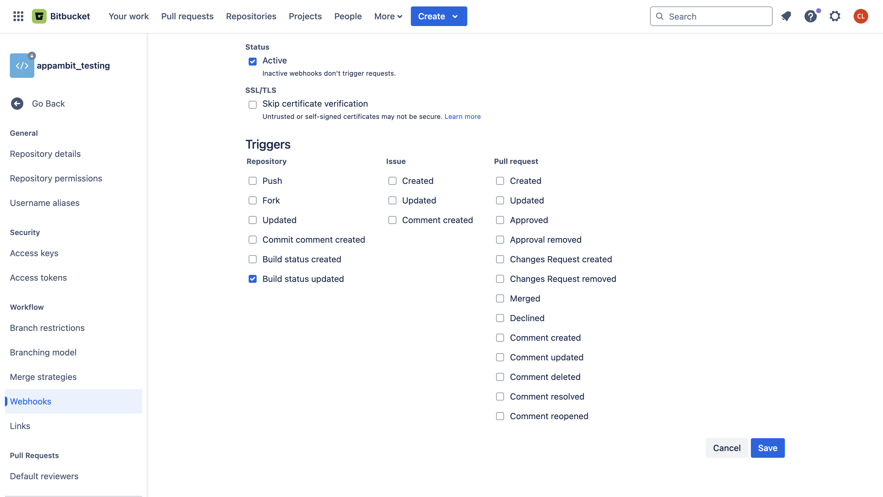 Webhook triggers (light)