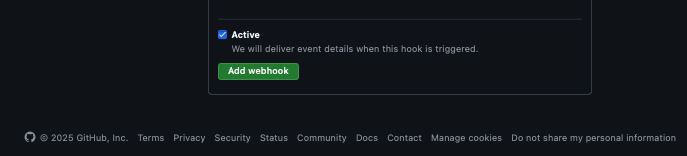 Webhook configuration (dark)