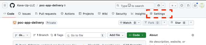 Repository settings (light)