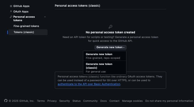 Generate token (dark)