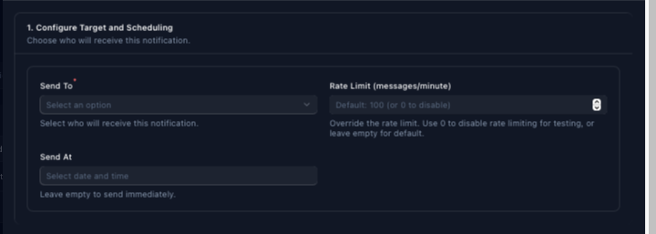 Notification form delivery