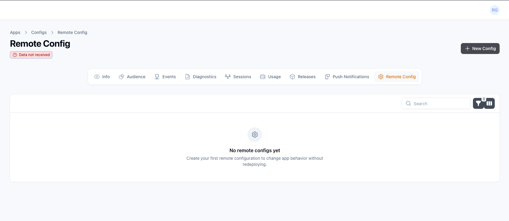 Remote Config Section